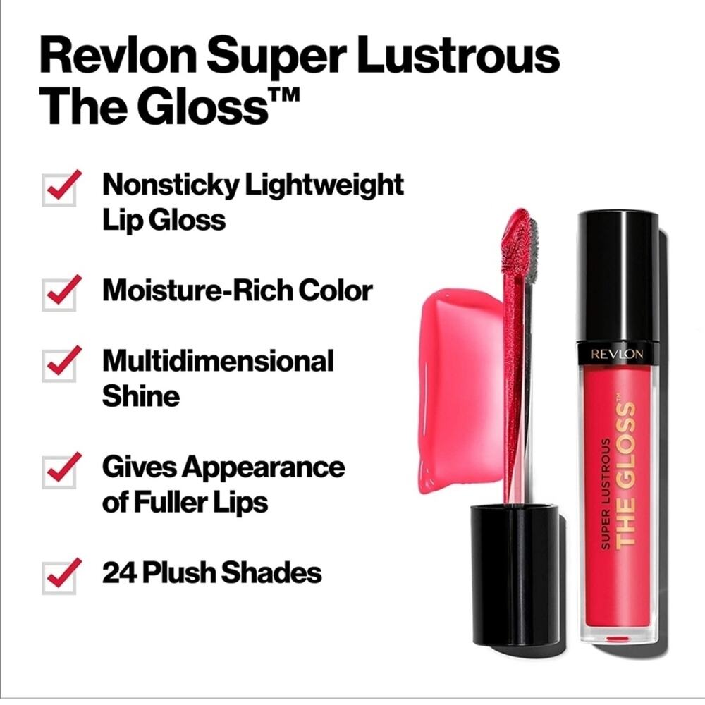 REVLON Super Lustrous Lip Gloss Super Natural Moisturizing New